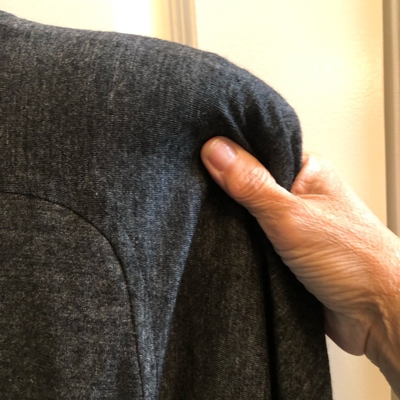 1970s Neumann-Marcus Faux Wrap Dress Gray - Picture 13 of 14